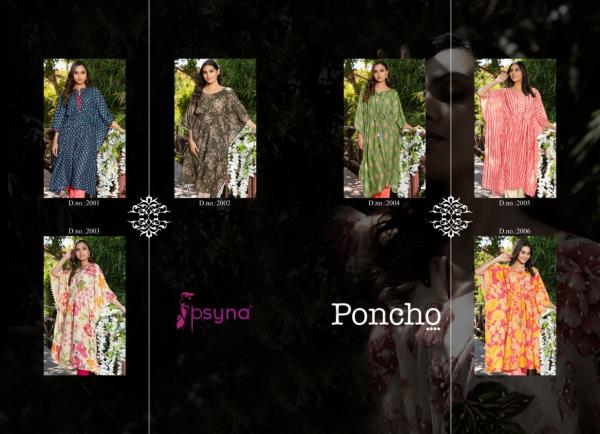 Psyna Poncho 2 Digital Printed Kaftans And Pants Collection